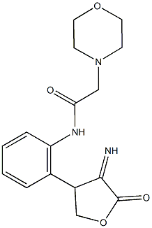 N-[2-(4-imino-5-oxotetrahydro-3-furanyl)phenyl]-2-(4-morpholinyl)acetamide Structural