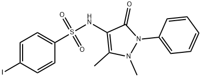 N-(1,5-dimethyl-3-oxo-2-phenyl-2,3-dihydro-1H-pyrazol-4-yl)-4-iodobenzenesulfonamide Structural