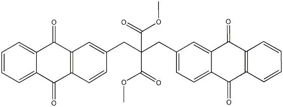 dimethyl2,2-bis[(9,10-dioxo-9,10-dihydro-2-anthracenyl)methyl]malonate Structural