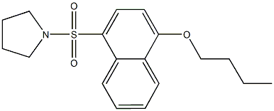 butyl 4-(1-pyrrolidinylsulfonyl)-1-naphthyl ether Structural