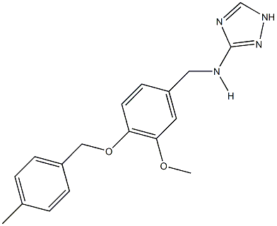 N-{3-methoxy-4-[(4-methylbenzyl)oxy]benzyl}-N-(1H-1,2,4-triazol-3-yl)amine Structural