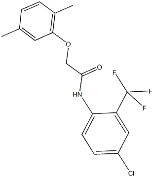 N-[4-chloro-2-(trifluoromethyl)phenyl]-2-(2,5-dimethylphenoxy)acetamide Structural