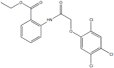 ethyl 2-{[(2,4,5-trichlorophenoxy)acetyl]amino}benzoate Structural