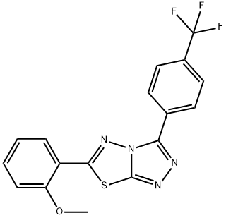 methyl 2-{3-[4-(trifluoromethyl)phenyl][1,2,4]triazolo[3,4-b][1,3,4]thiadiazol-6-yl}phenyl ether Structural