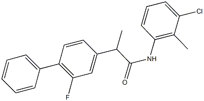 N-(3-chloro-2-methylphenyl)-2-(2-fluoro[1,1'-biphenyl]-4-yl)propanamide Structural