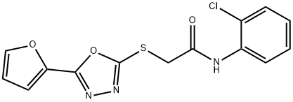 N-(2-chlorophenyl)-2-{[5-(2-furyl)-1,3,4-oxadiazol-2-yl]sulfanyl}acetamide Structural