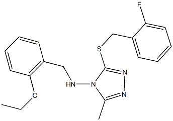 N-(2-ethoxybenzyl)-N-{3-[(2-fluorobenzyl)sulfanyl]-5-methyl-4H-1,2,4-triazol-4-yl}amine Structural