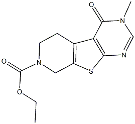 ethyl 3-methyl-4-oxo-3,5,6,8-tetrahydropyrido[4',3':4,5]thieno[2,3-d]pyrimidine-7(4H)-carboxylate Structural