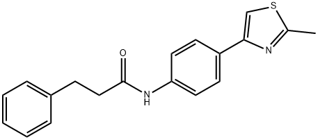 N-[4-(2-methyl-1,3-thiazol-4-yl)phenyl]-3-phenylpropanamide Structural