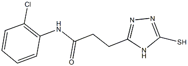 N-(2-chlorophenyl)-3-(5-sulfanyl-4H-1,2,4-triazol-3-yl)propanamide Structural