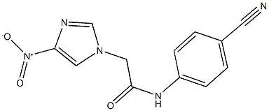 N-(4-cyanophenyl)-2-{4-nitro-1H-imidazol-1-yl}acetamide Structural