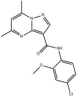 N-(4-chloro-2-methoxyphenyl)-5,7-dimethylpyrazolo[1,5-a]pyrimidine-3-carboxamide Structural