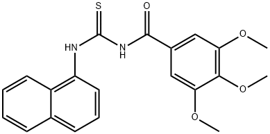 N-(1-naphthyl)-N'-(3,4,5-trimethoxybenzoyl)thiourea Structural