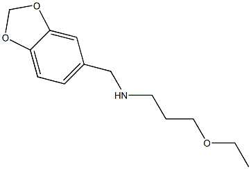 N-(1,3-benzodioxol-5-ylmethyl)-N-(3-ethoxypropyl)amine Structural