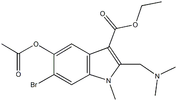 ethyl 5-(acetyloxy)-6-bromo-2-[(dimethylamino)methyl]-1-methyl-1H-indole-3-carboxylate Structural