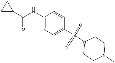 N-{4-[(4-methyl-1-piperazinyl)sulfonyl]phenyl}cyclopropanecarboxamide Structural