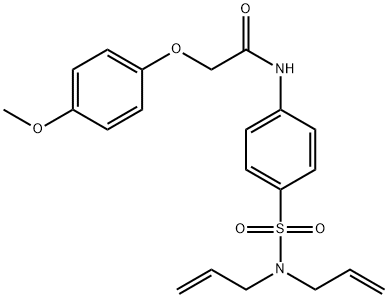 N-{4-[(diallylamino)sulfonyl]phenyl}-2-(4-methoxyphenoxy)acetamide Structural