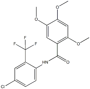 N-[4-chloro-2-(trifluoromethyl)phenyl]-2,4,5-trimethoxybenzamide Structural