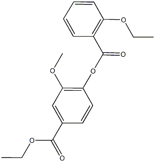 ethyl 4-[(2-ethoxybenzoyl)oxy]-3-methoxybenzoate Structural