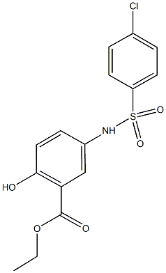 ethyl 5-{[(4-chlorophenyl)sulfonyl]amino}-2-hydroxybenzoate Structural