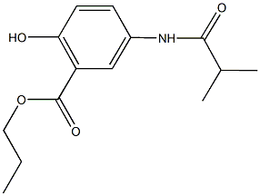 propyl 2-hydroxy-5-(isobutyrylamino)benzoate Structural