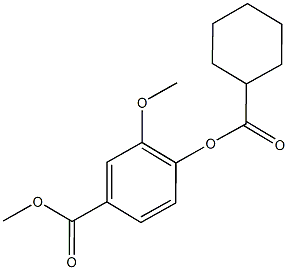 methyl 4-[(cyclohexylcarbonyl)oxy]-3-methoxybenzoate Structural