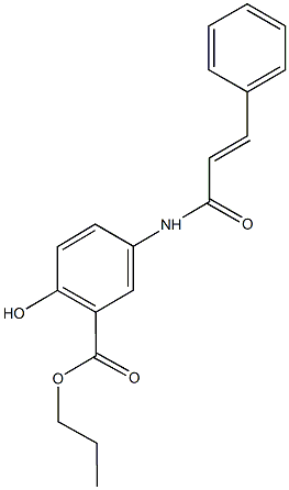 propyl 5-(cinnamoylamino)-2-hydroxybenzoate Structural