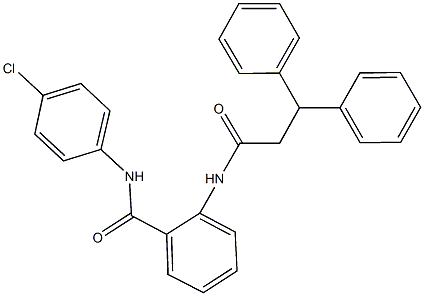 N-(4-chlorophenyl)-2-[(3,3-diphenylpropanoyl)amino]benzamide Structural