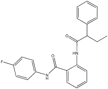 N-(4-fluorophenyl)-2-[(2-phenylbutanoyl)amino]benzamide Structural