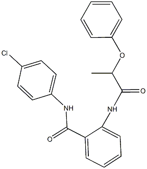 N-(4-chlorophenyl)-2-[(2-phenoxypropanoyl)amino]benzamide Structural