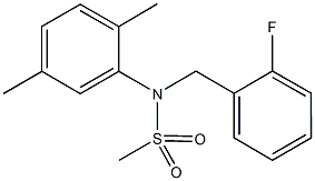 N-(2,5-dimethylphenyl)-N-(2-fluorobenzyl)methanesulfonamide Structural