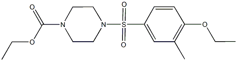 ethyl 4-[(4-ethoxy-3-methylphenyl)sulfonyl]-1-piperazinecarboxylate Structural