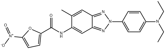 N-{2-[4-(diethylamino)phenyl]-6-methyl-2H-1,2,3-benzotriazol-5-yl}-5-nitro-2-furamide Structural