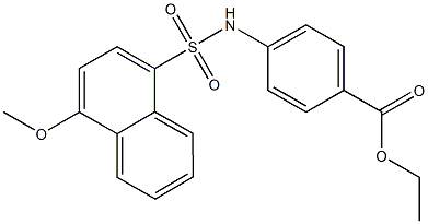 ethyl 4-{[(4-methoxy-1-naphthyl)sulfonyl]amino}benzoate Structural