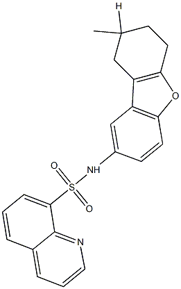 N-(8-methyl-6,7,8,9-tetrahydrodibenzo[b,d]furan-2-yl)-8-quinolinesulfonamide Structural