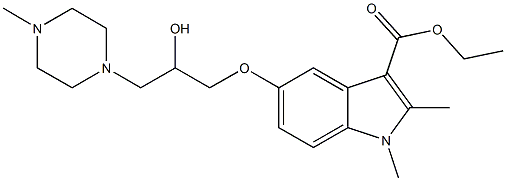 ethyl 5-[2-hydroxy-3-(4-methyl-1-piperazinyl)propoxy]-1,2-dimethyl-1H-indole-3-carboxylate Structural
