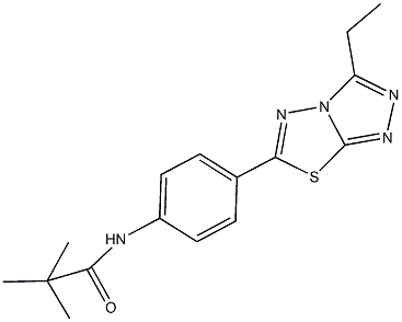 N-[4-(3-ethyl[1,2,4]triazolo[3,4-b][1,3,4]thiadiazol-6-yl)phenyl]-2,2-dimethylpropanamide Structural