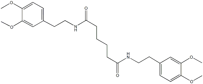 N~1~,N~6~-bis[2-(3,4-dimethoxyphenyl)ethyl]hexanediamide Structural
