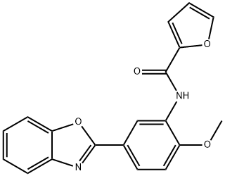 N-[5-(1,3-benzoxazol-2-yl)-2-methoxyphenyl]-2-furamide Structural