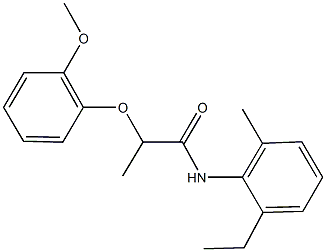 N-(2-ethyl-6-methylphenyl)-2-(2-methoxyphenoxy)propanamide Structural