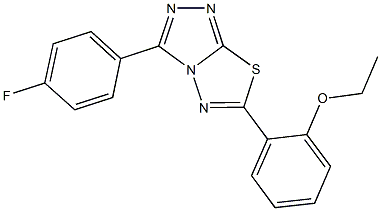 ethyl 2-[3-(4-fluorophenyl)[1,2,4]triazolo[3,4-b][1,3,4]thiadiazol-6-yl]phenyl ether Structural