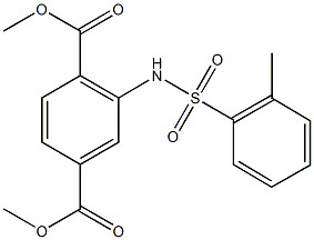 dimethyl 2-{[(2-methylphenyl)sulfonyl]amino}terephthalate Structural