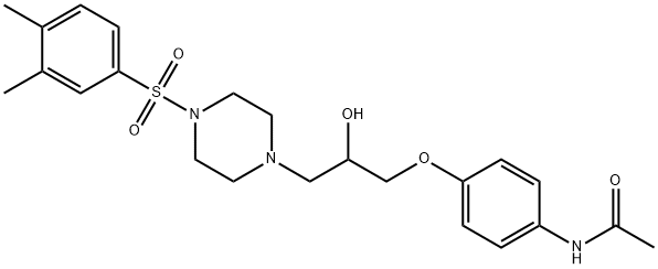 N-[4-(3-{4-[(3,4-dimethylphenyl)sulfonyl]-1-piperazinyl}-2-hydroxypropoxy)phenyl]acetamide Structural