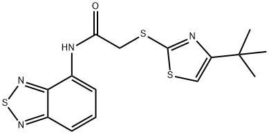 N-(2,1,3-benzothiadiazol-4-yl)-2-[(4-tert-butyl-1,3-thiazol-2-yl)sulfanyl]acetamide Structural