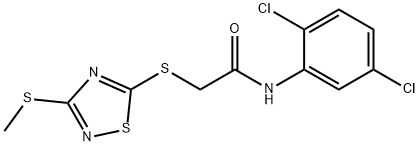 N-(2,5-dichlorophenyl)-2-{[3-(methylsulfanyl)-1,2,4-thiadiazol-5-yl]sulfanyl}acetamide Structural