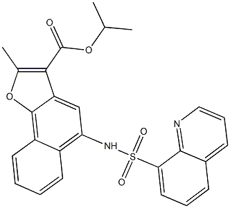 isopropyl 2-methyl-5-[(8-quinolinylsulfonyl)amino]naphtho[1,2-b]furan-3-carboxylate Structural