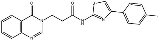N-[4-(4-methylphenyl)-1,3-thiazol-2-yl]-3-(4-oxo-3(4H)-quinazolinyl)propanamide Structural