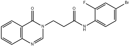 N-(4-bromo-2-fluorophenyl)-3-(4-oxo-3(4H)-quinazolinyl)propanamide Structural