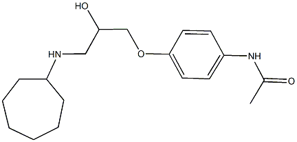 N-{4-[3-(cycloheptylamino)-2-hydroxypropoxy]phenyl}acetamide Structural