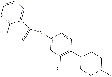 N-[3-chloro-4-(4-methyl-1-piperazinyl)phenyl]-2-methylbenzamide Structural